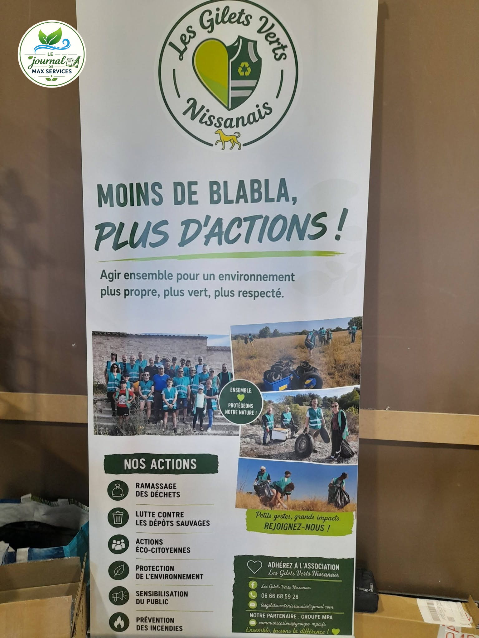 Photo du Journal de Max Services : Les Gilets Verts Nissanais : engagé à leurs côtés depuis mai 2024 💚